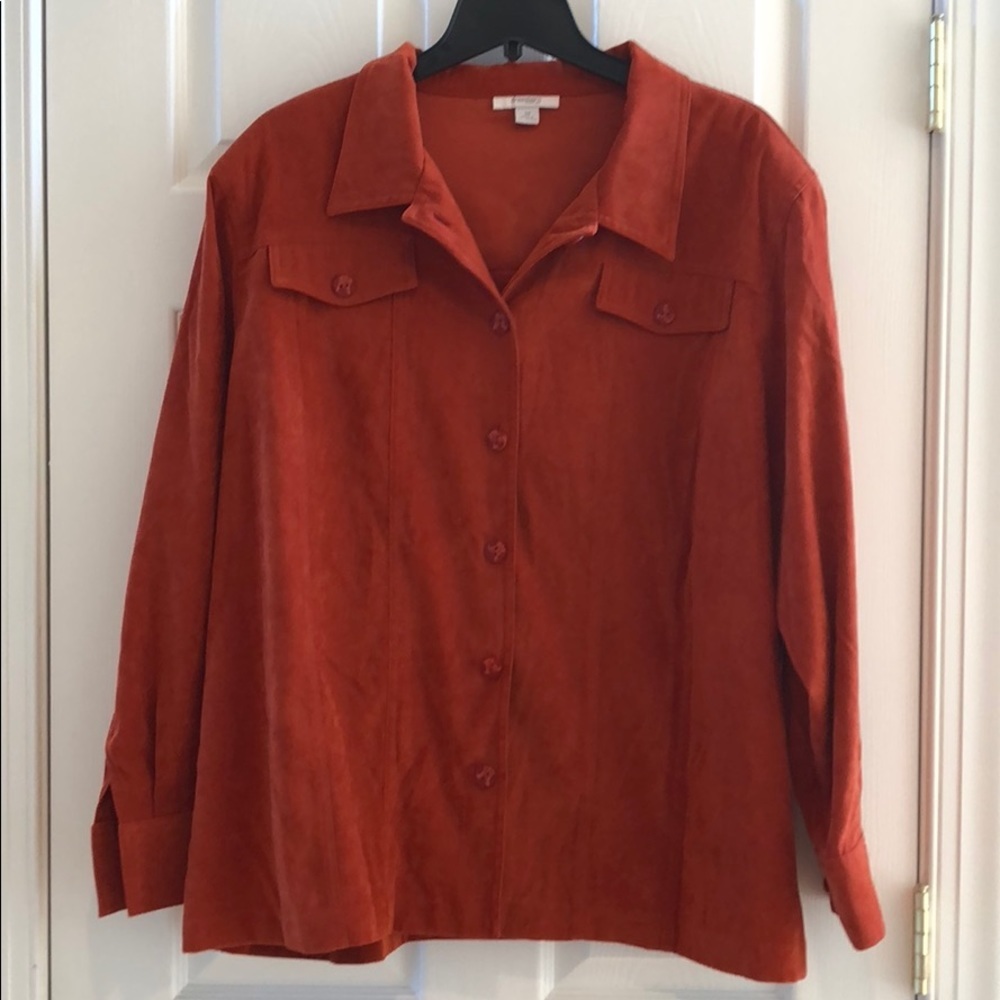 Dress Barn Rust Button-Up Blouse
